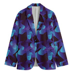 Blue Abstract Spirit Print Men's Blazer