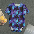 Blue Abstract Spirit Print Men's Bodysuit
