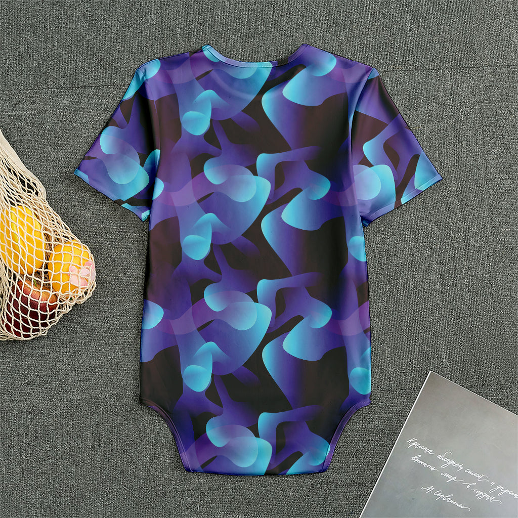 Blue Abstract Spirit Print Men's Bodysuit