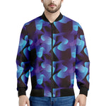 Blue Abstract Spirit Print Men's Bomber Jacket