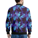 Blue Abstract Spirit Print Men's Bomber Jacket