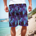 Blue Abstract Spirit Print Men's Cargo Shorts