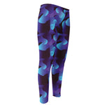 Blue Abstract Spirit Print Men's Compression Pants