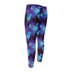 Blue Abstract Spirit Print Men's Compression Pants