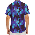 Blue Abstract Spirit Print Men's Deep V-Neck Shirt