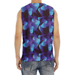 Blue Abstract Spirit Print Men's Fitness Tank Top