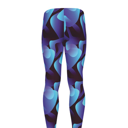 Blue Abstract Spirit Print Men's leggings