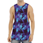 Blue Abstract Spirit Print Men's Muscle Tank Top