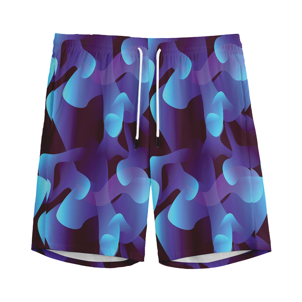 Blue Abstract Spirit Print Men's Sports Shorts