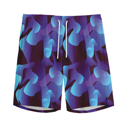 Blue Abstract Spirit Print Men's Sports Shorts