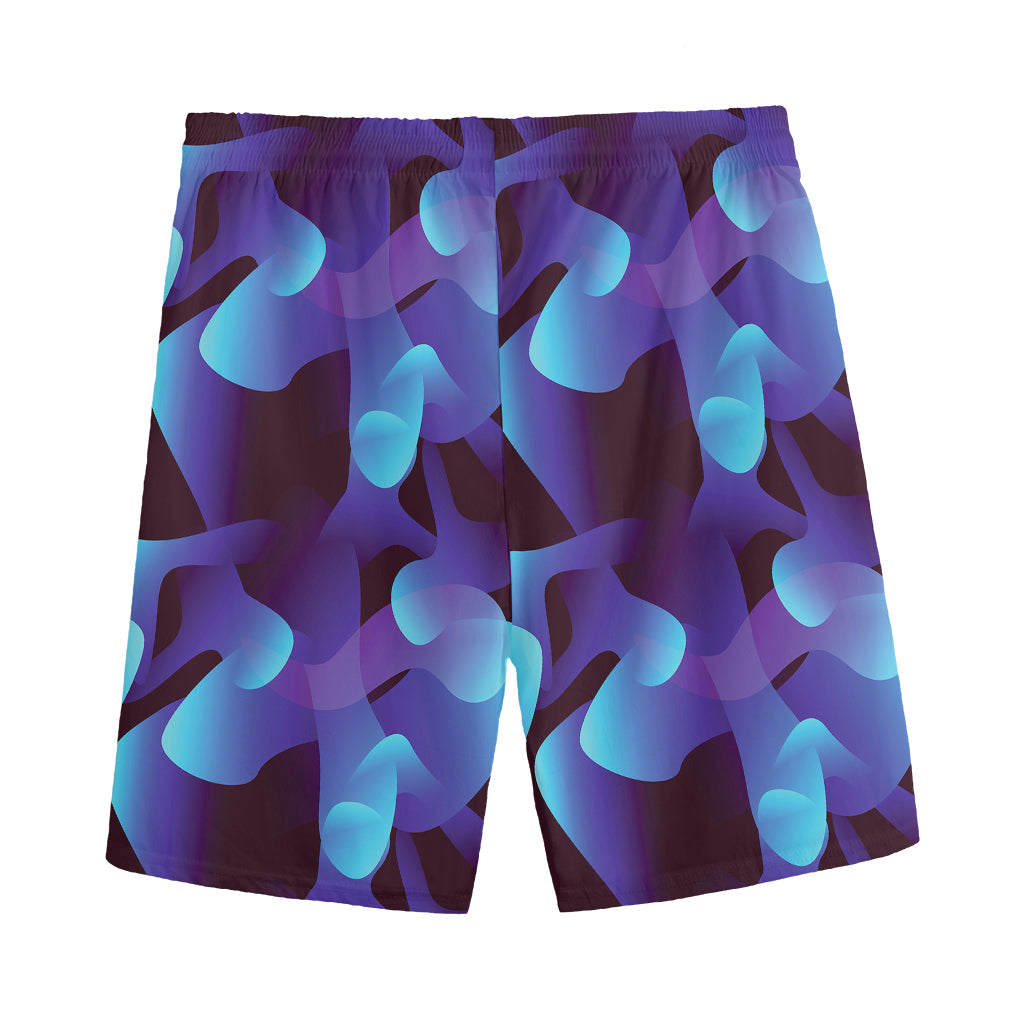 Blue Abstract Spirit Print Men's Sports Shorts