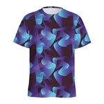 Blue Abstract Spirit Print Men's Sports T-Shirt
