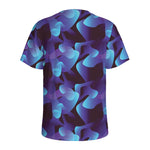 Blue Abstract Spirit Print Men's Sports T-Shirt