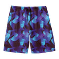 Blue Abstract Spirit Print Men's Swim Trunks