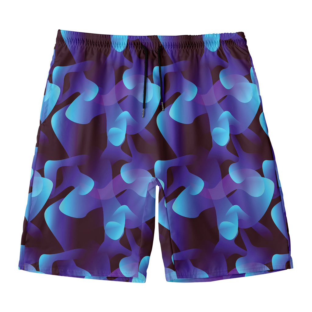 Blue Abstract Spirit Print Men's Swim Trunks