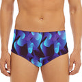 Blue Abstract Spirit Print Men's Triangle Swim Briefs