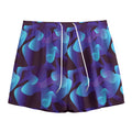 Blue Abstract Spirit Print Mesh Shorts