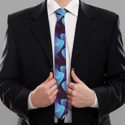 Blue Abstract Spirit Print Necktie