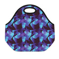 Blue Abstract Spirit Print Neoprene Lunch Bag