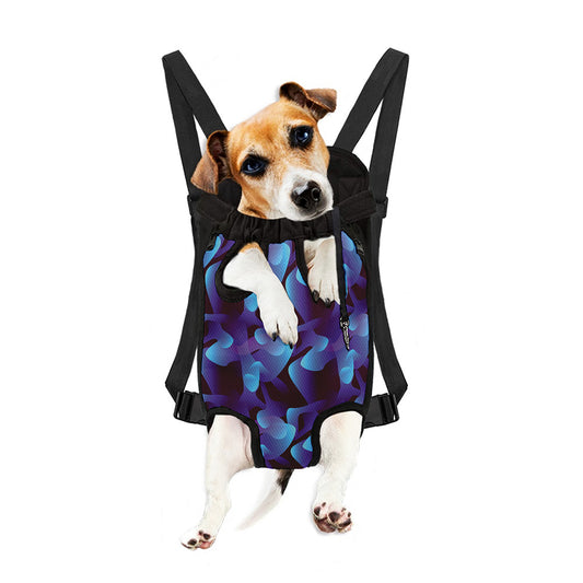 Blue Abstract Spirit Print Pet Carrier Backpack