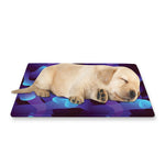 Blue Abstract Spirit Print Pet Cooling Mat Cover