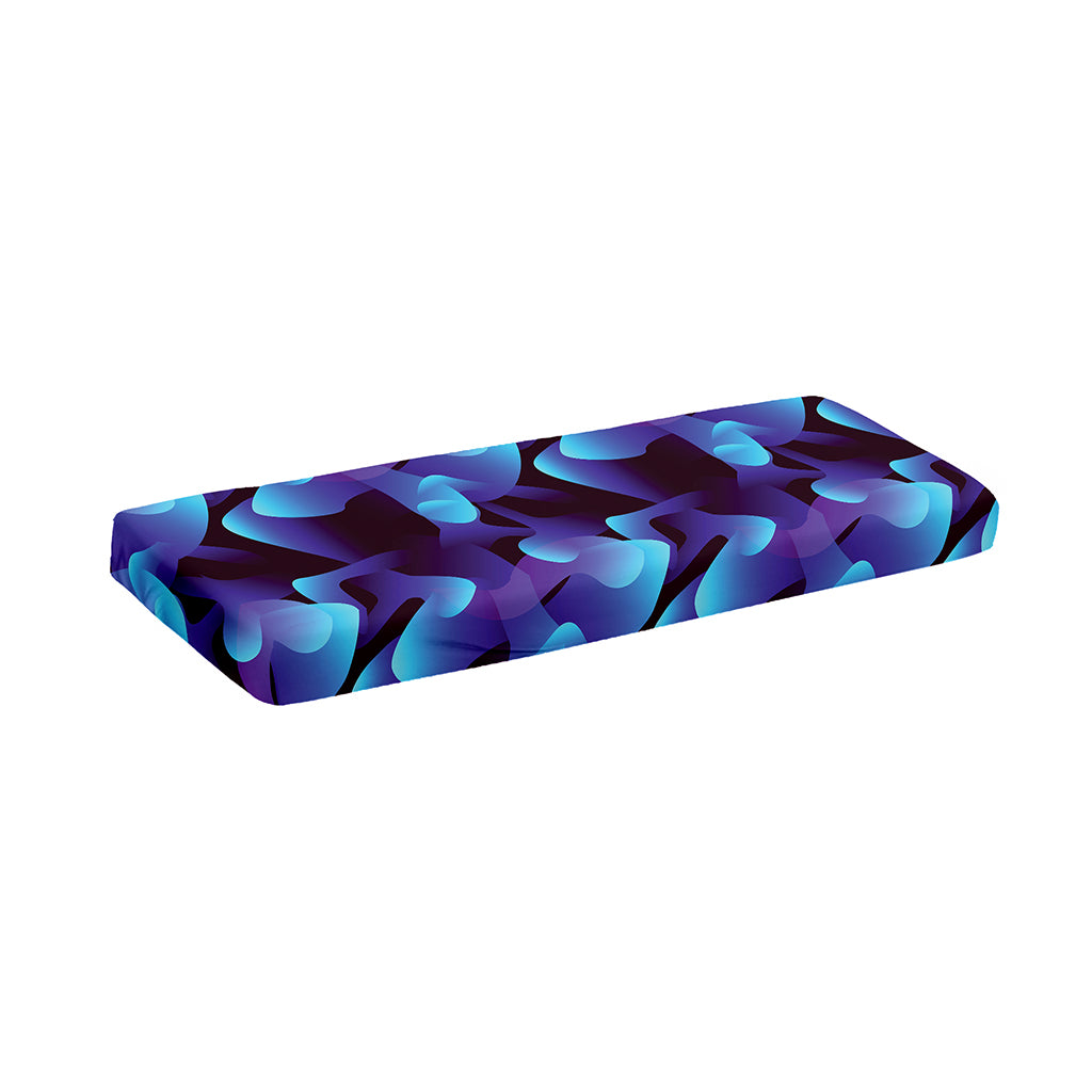 Blue Abstract Spirit Print Piano Keyboard Cover