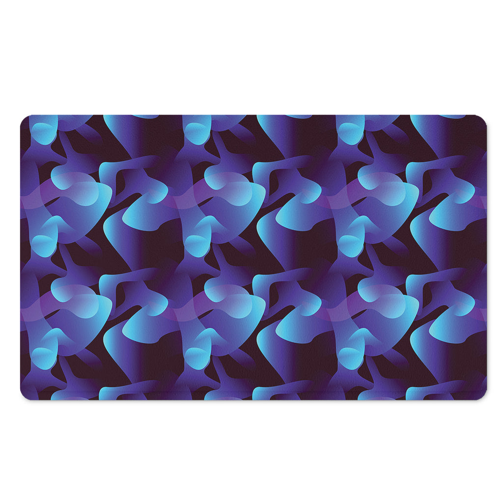 Blue Abstract Spirit Print Polyester Doormat