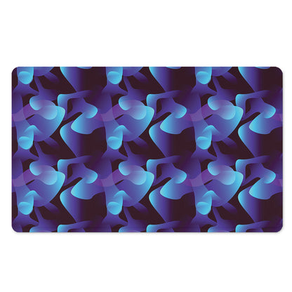 Blue Abstract Spirit Print Polyester Doormat