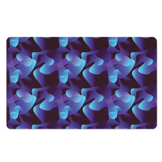 Blue Abstract Spirit Print Polyester Doormat
