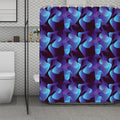 Blue Abstract Spirit Print Polyester Shower Curtain