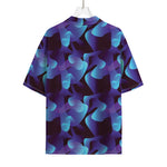 Blue Abstract Spirit Print Rayon Hawaiian Shirt