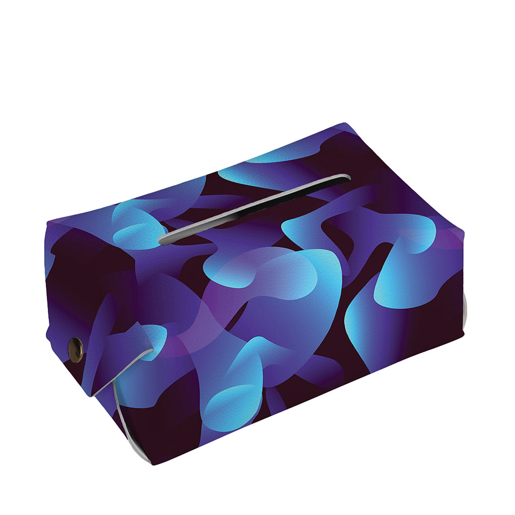 Blue Abstract Spirit Print Rectangle Tissue Box Cover