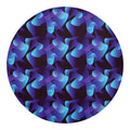 Blue Abstract Spirit Print Round Blanket