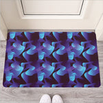 Blue Abstract Spirit Print Rubber Doormat