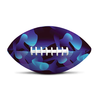 Blue Abstract Spirit Print Rugby Ball