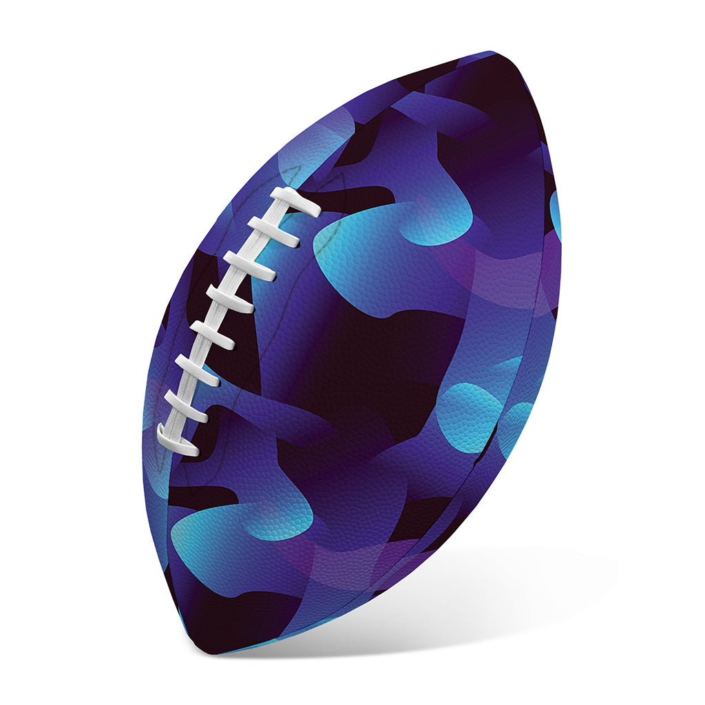 Blue Abstract Spirit Print Rugby Ball