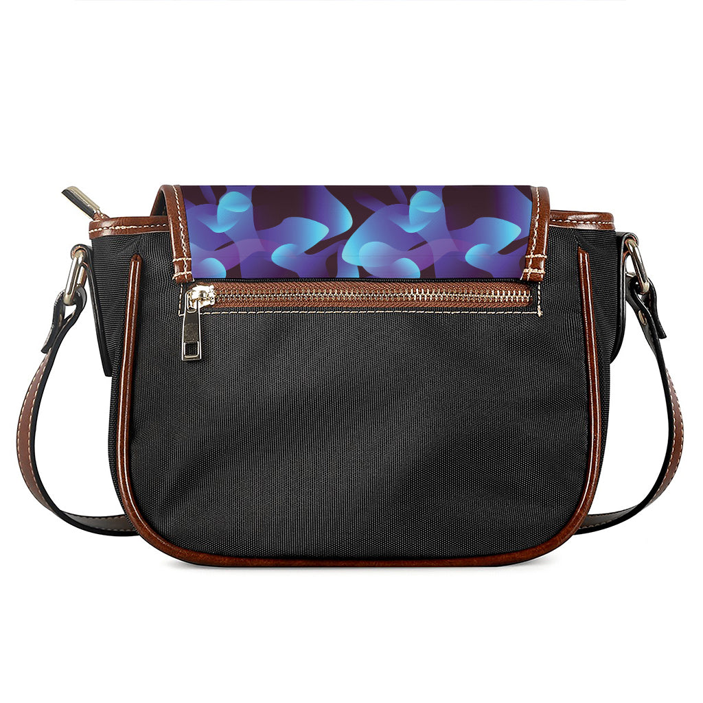 Blue Abstract Spirit Print Saddle Bag