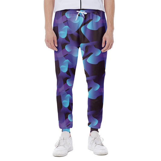 Blue Abstract Spirit Print Scuba Joggers