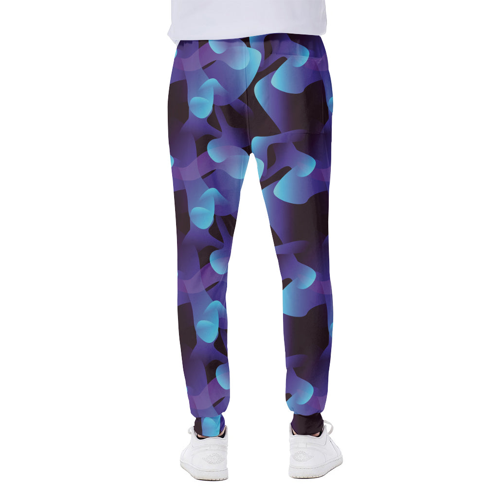 Blue Abstract Spirit Print Scuba Joggers