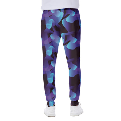 Blue Abstract Spirit Print Scuba Joggers