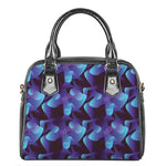 Blue Abstract Spirit Print Shoulder Handbag