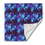 Blue Abstract Spirit Print Silk Bandana