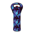 Blue Abstract Spirit Print Single Neoprene Wine Tote