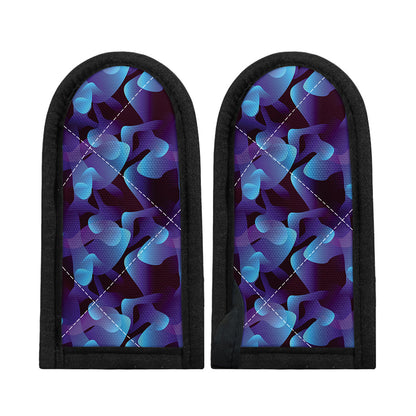 Blue Abstract Spirit Print Skillet Handle Cover
