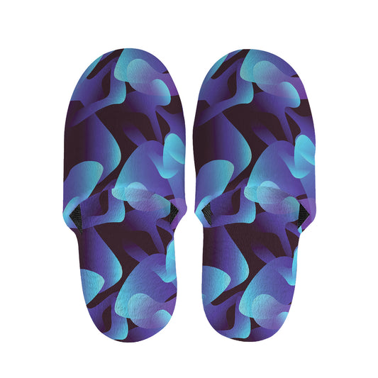 Blue Abstract Spirit Print Slippers