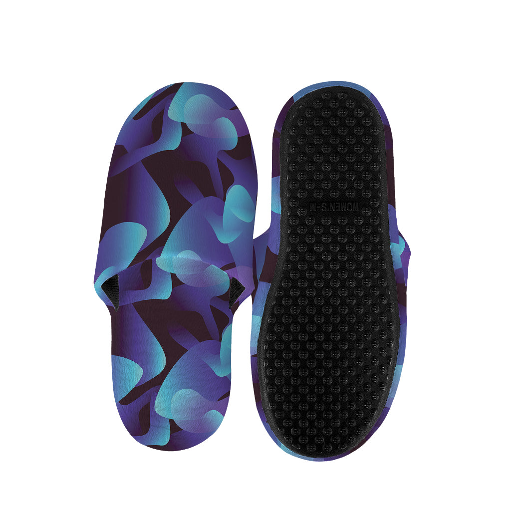 Blue Abstract Spirit Print Slippers