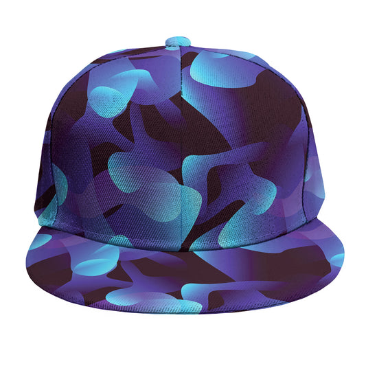 Blue Abstract Spirit Print Snapback Cap