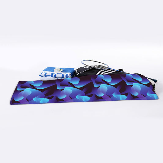Blue Abstract Spirit Print Sports Towel