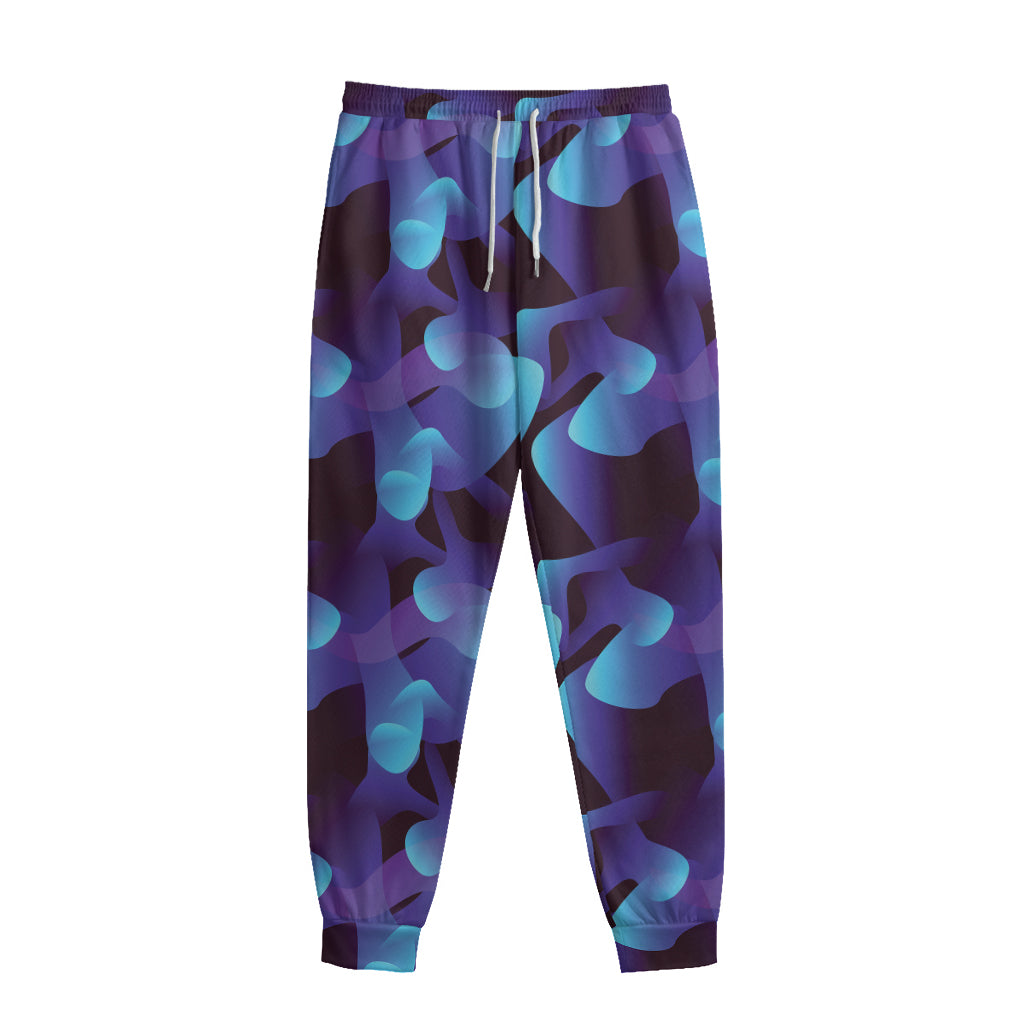 Blue Abstract Spirit Print Sweatpants