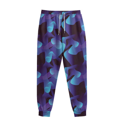 Blue Abstract Spirit Print Sweatpants